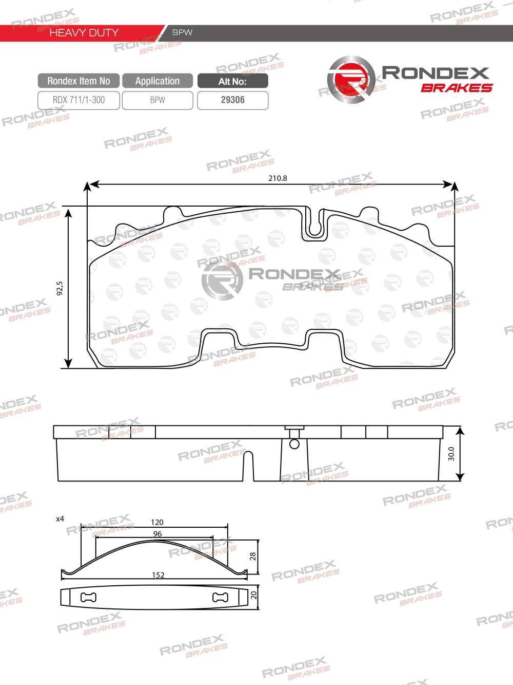Heavy duty brake discs for commercial transport vehicles