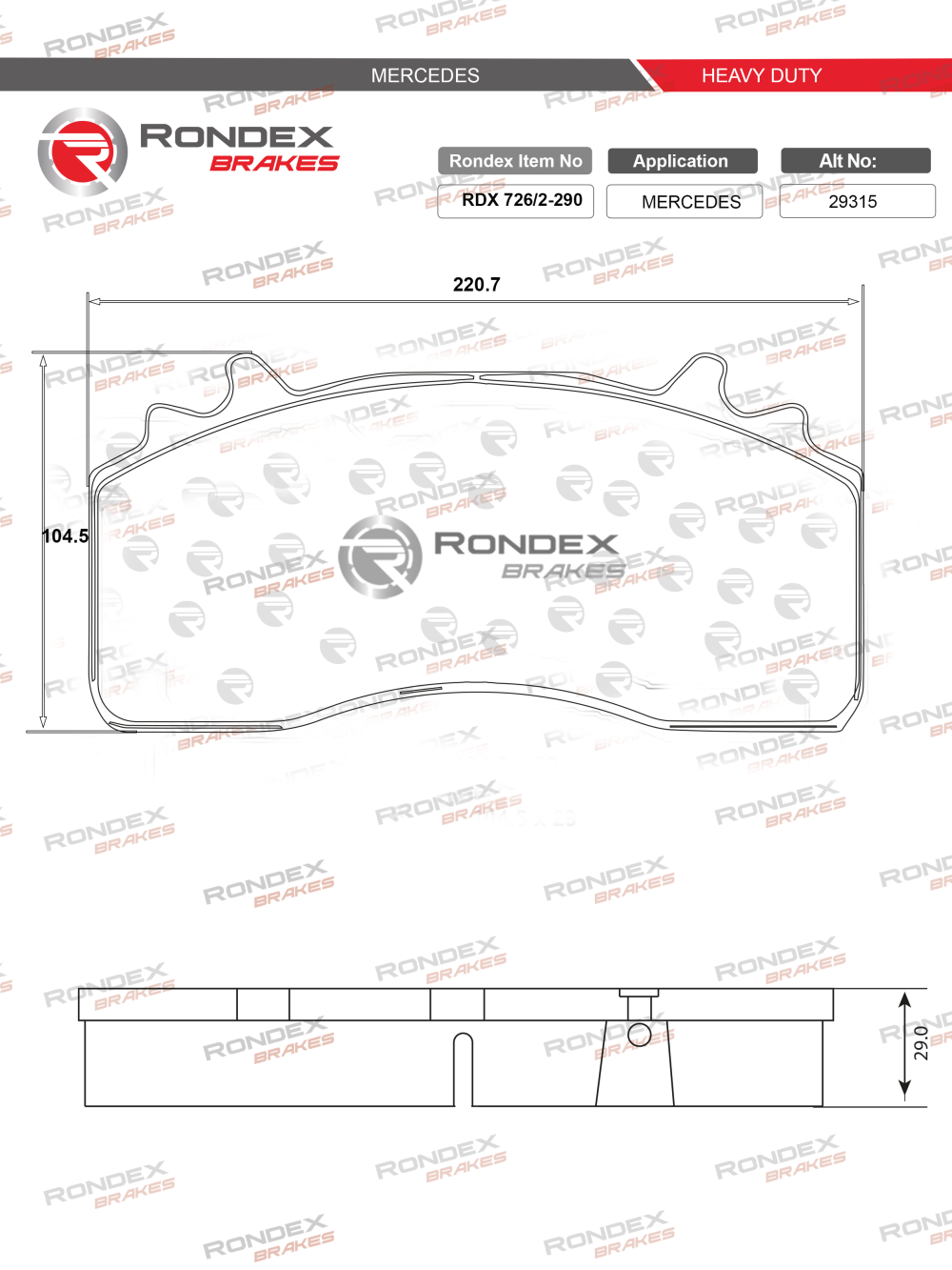 Brake pads for fleet and transport vehicles