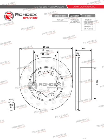 RDX 7267 - RONDEX BRAKES - BRAKE PADS MANUFACTURER