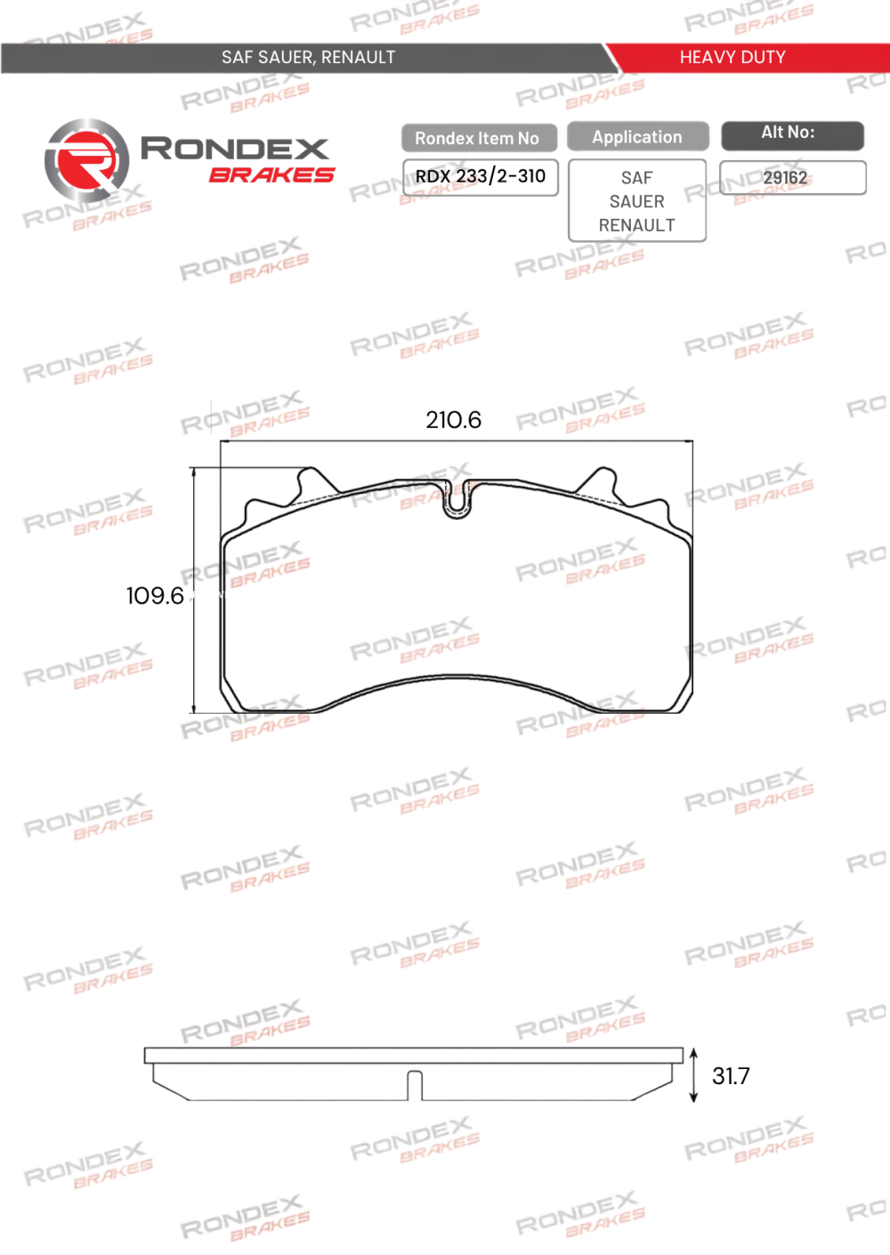 high quality rondex brakes products